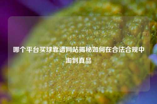 哪个平台买球靠谱网站揭秘如何在合法合规中淘到真品